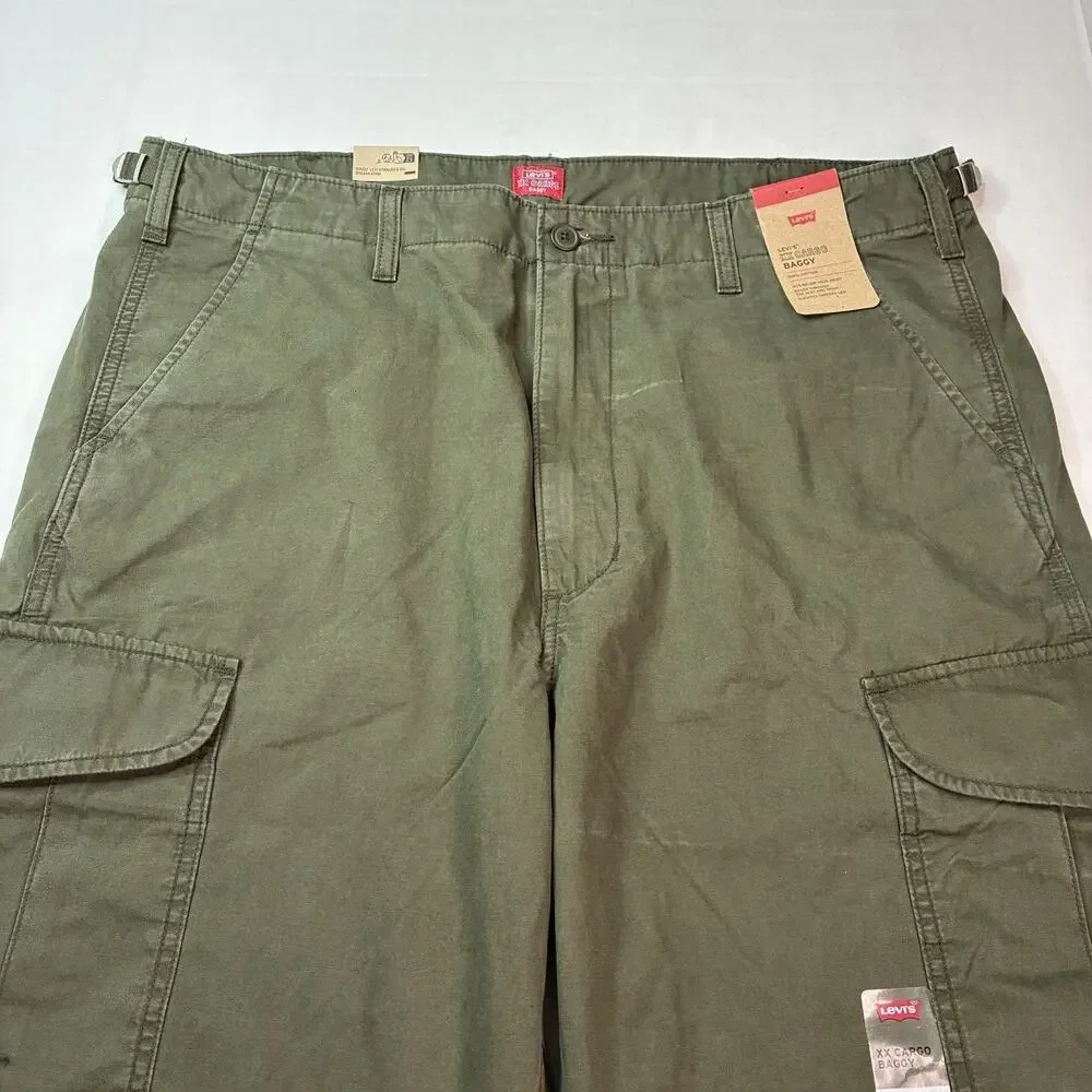 Levi’s XX Cargo Baggy Pants Men’s Size 38x30 Forest Green Slightly Tapered Leg